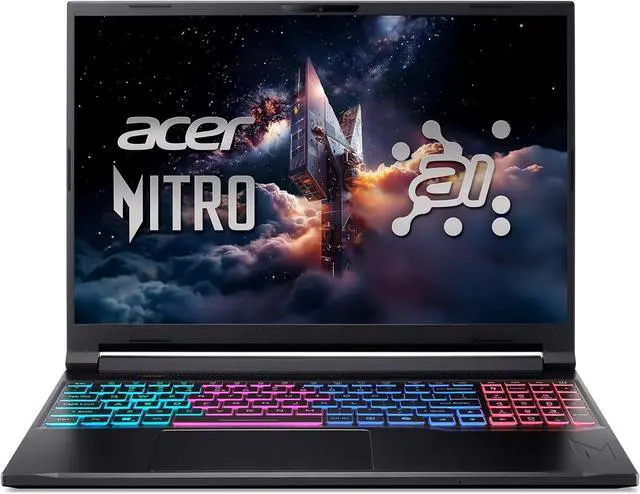 Acer Nitro V 16S 16 WUXGA IPS 180Hz Gaming Laptop Intel Core 7 processor 240H NVIDIA GeForce RTX 5060 RGB Backlit Black  64GB RAM DDR5   1024GB SSD   Windows 11 Home   Bundle with USB 3 0 Hub