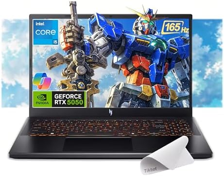 Acer Nitro V Laptop para juegos | Procesador Intel Core i5-13420H | GPU NVIDIA GeForce RTX 4050 para portátil | Pantalla FHD IPS de 15.6 pulgadas de 165 Hz | DDR5 de 8 GB | SSD de 512 GB Gen 4 | Wi-Fi