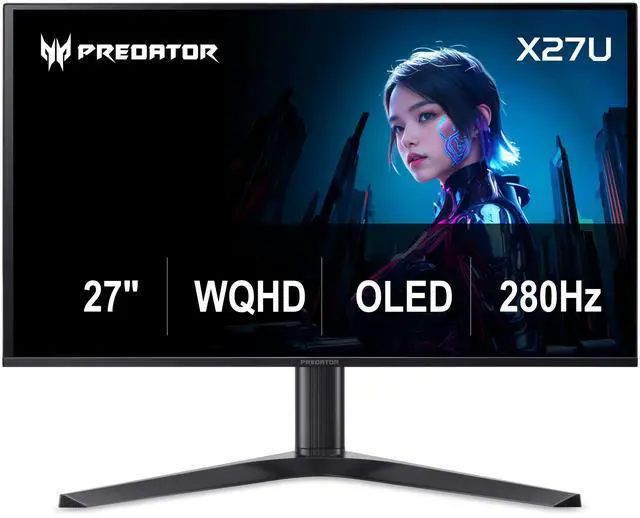 Acer Predator 27 inch WQHD 2K 1440P 280hz with AMD FreeSync Premium Pro  0 03ms OLED Gaming Computer Monitor X27U Z1bmiiprx