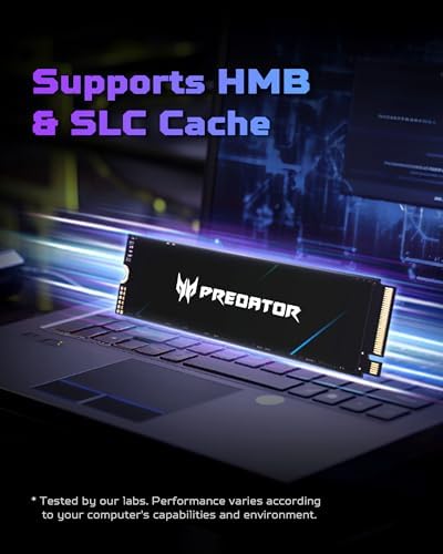 Acer Predator GM7 2TB SSD  M 2 2280 PCIe Gen 4 x4 NVMe 2 0  Read Speed Up to 7400 MB/s  Internal PC Solid State Drive for Laptop  Desktop and PS5   BL 9BWWR 119