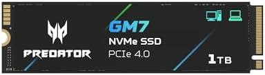 Acer Predator GM7 2TB SSD  M 2 2280 PCIe Gen 4 x4 NVMe 2 0  Read Speed Up to 7400 MB/s  Internal PC Solid State Drive for Laptop  Desktop and PS5   BL 9BWWR 119