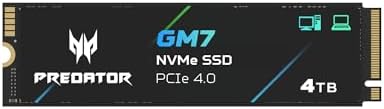 Acer Predator GM7 2TB SSD  M 2 2280 PCIe Gen 4 x4 NVMe 2 0  Read Speed Up to 7400 MB/s  Internal PC Solid State Drive for Laptop  Desktop and PS5   BL 9BWWR 119