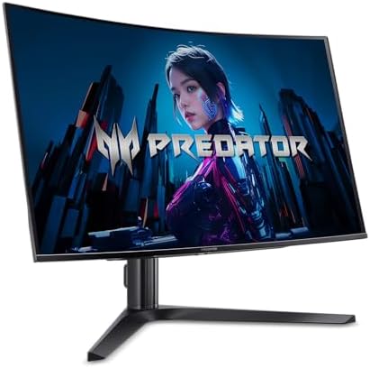 Acer Predator Gaming Monitor   31 5 UHD 3840 x 2160 OLED   AMD FreeSync Premium Pro   165Hz   0 03ms   VESA DisplayHDR True Black 400   DCI P3 99    Display Port 1 4 & 2 x HDMI 2 1   X32 V2bmiiphx