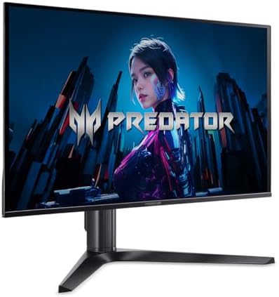 Acer Predator Gaming Monitor   31 5 UHD 3840 x 2160 OLED   AMD FreeSync Premium Pro   165Hz   0 03ms   VESA DisplayHDR True Black 400   DCI P3 99    Display Port 1 4 & 2 x HDMI 2 1   X32 V2bmiiphx