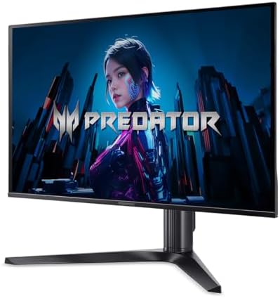 Acer Predator Gaming Monitor   31 5 UHD 3840 x 2160 OLED   AMD FreeSync Premium Pro   165Hz   0 03ms   VESA DisplayHDR True Black 400   DCI P3 99    Display Port 1 4 & 2 x HDMI 2 1   X32 V2bmiiphx