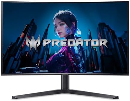 Acer Predator Gaming Monitor   26 5 WQHD 2560x1440 QD OLED   AMD FreeSync Premium   240Hz   0 03ms   Tilt  Height Adjustment  Pivot & Swivel   DCI P3 99    2 x DP 1 4 & 2 x HDMI 2 1   X27U W1bmiipprx