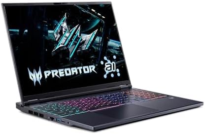 Acer Predator Helios Neo 16 WQXGA 240Hz AI Gaming Laptop Intel Core Ultra 9 275HX 16GB RAM 1TB SSD NVIDIA GeForce RTX 5070Ti Graphics Abyssal Black