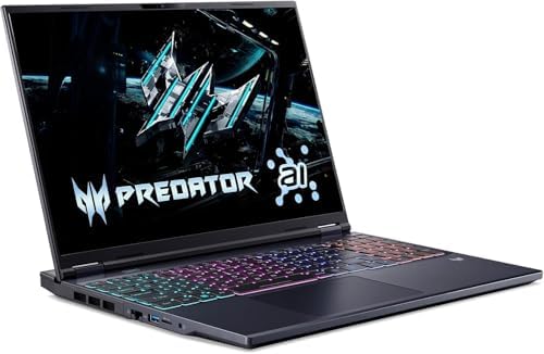 Acer Predator Helios Neo 16 WQXGA 240Hz AI Gaming Laptop Intel Core Ultra 9 275HX 16GB RAM 1TB SSD NVIDIA GeForce RTX 5070Ti Graphics Abyssal Black