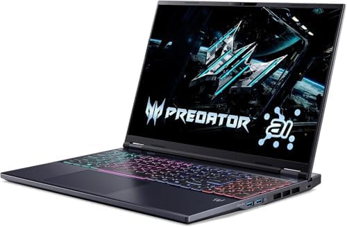 Acer Predator Helios Neo 16 WQXGA 240Hz AI Gaming Laptop Intel Core Ultra 9 275HX 16GB RAM 1TB SSD NVIDIA GeForce RTX 5070Ti Graphics Abyssal Black