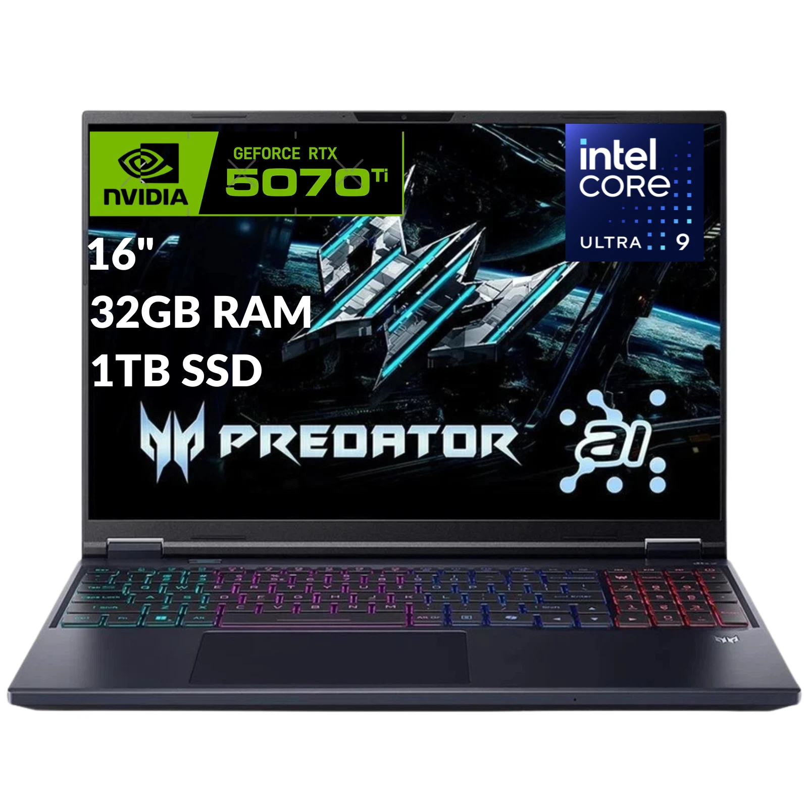 Acer Predator Helios Neo 16" AI Laptop Geforce RTX 5070Ti 32GB 1TB   Refurbished