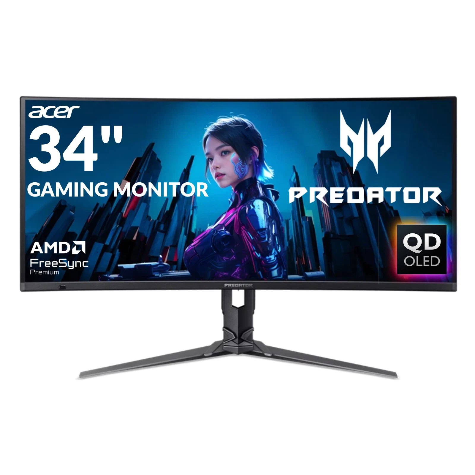 Acer Predator X34 QD OLED 34" Gaming Monitor UWQHD 240Hz  1ms G SYNC Refurbished