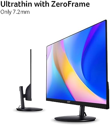 Acer SH272 G0bih 27 IPS Full HD  1920 x 1080  Ultra Thin Gaming Office Monitor   Adaptive Sync Support  FreeSync Compatible    Up to 120Hz Refresh   1ms  VRB    Adjustable Stand   HDMI & VGA Ports