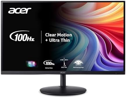 Acer SH272 G0bih 27 IPS Full HD  1920 x 1080  Ultra Thin Gaming Office Monitor   Adaptive Sync Support  FreeSync Compatible    Up to 120Hz Refresh   1ms  VRB    Adjustable Stand   HDMI & VGA Ports