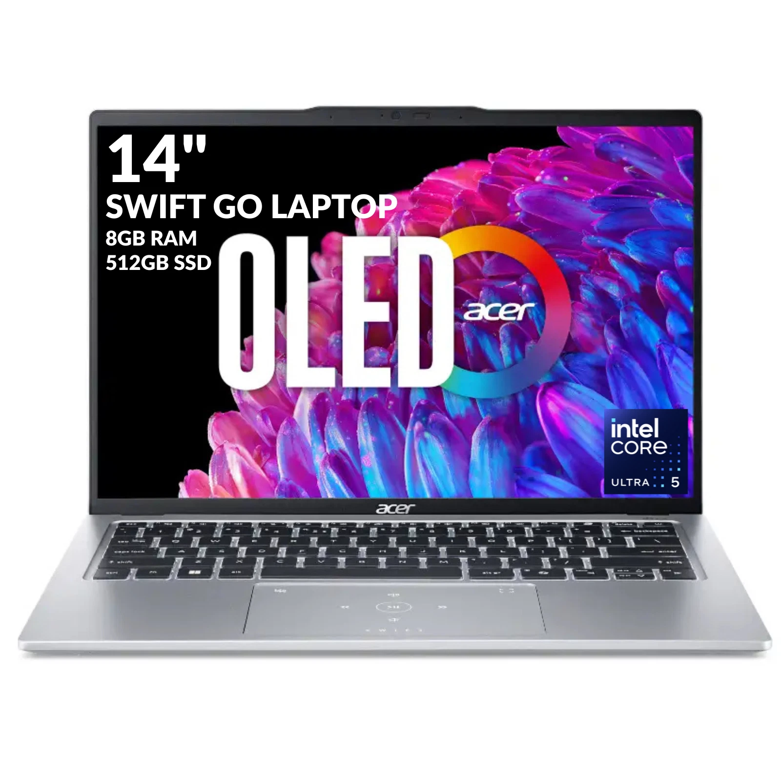 Acer Swift Go 14" Laptop IntelCoreUltra5 8GB RAM 512GB SSD Intel ARC Refurbished