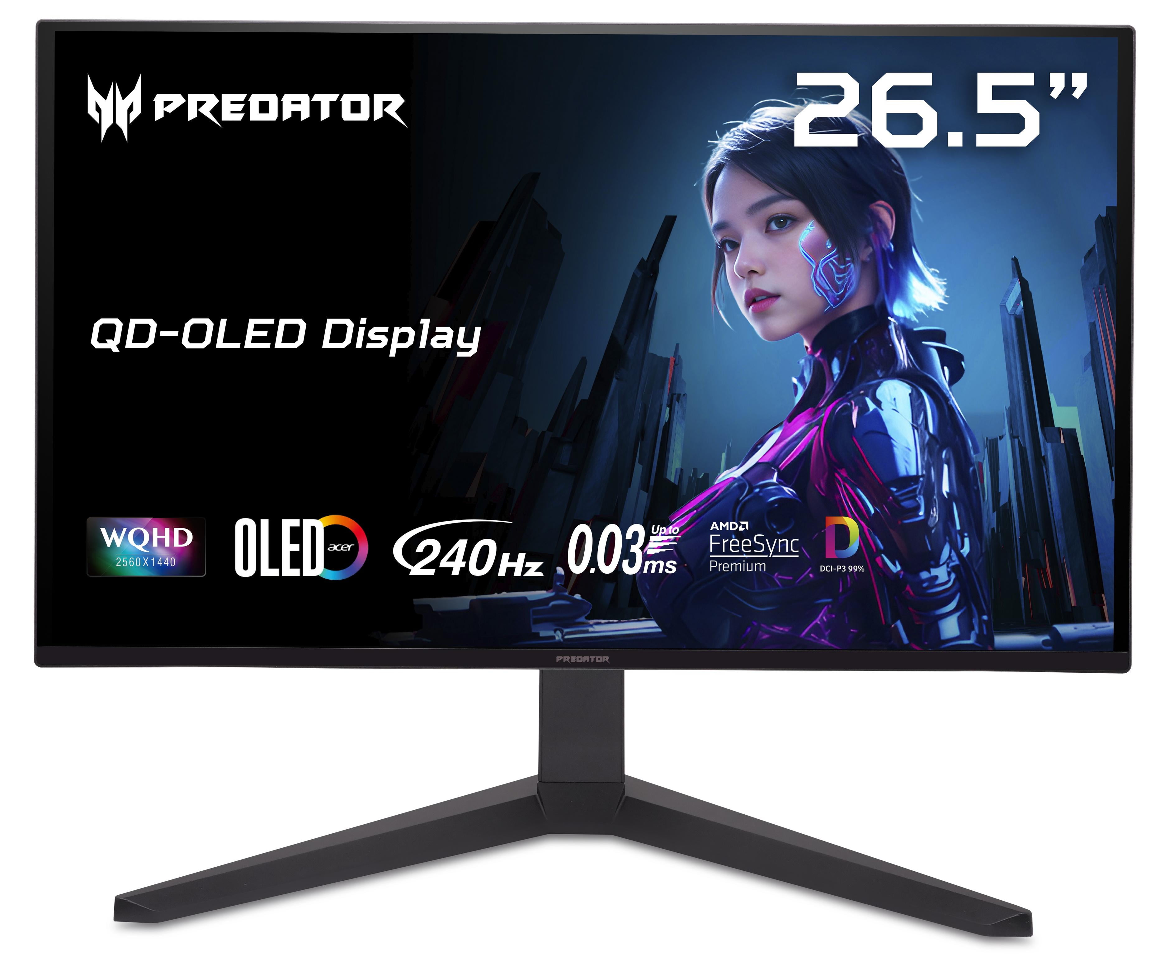 Acer UM GXXAA 106 Mntr Acer 27" Qhd 2k 240hz Oled X27u W1bmiipprx
