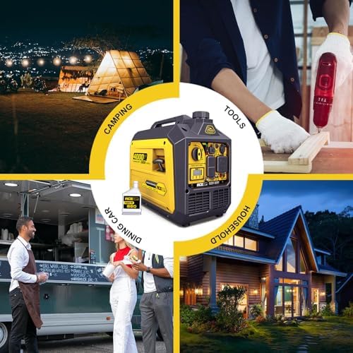 Aceup Energy 4000 Watt Inverter Generator Portable 149cc  Gas Powered Generator Quiet for Home  RV Ready  EPA Compliant