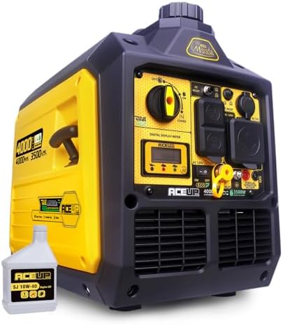 Aceup Energy 4000 Watt Inverter Generator Portable 149cc  Gas Powered Generator Quiet for Home  RV Ready  EPA Compliant