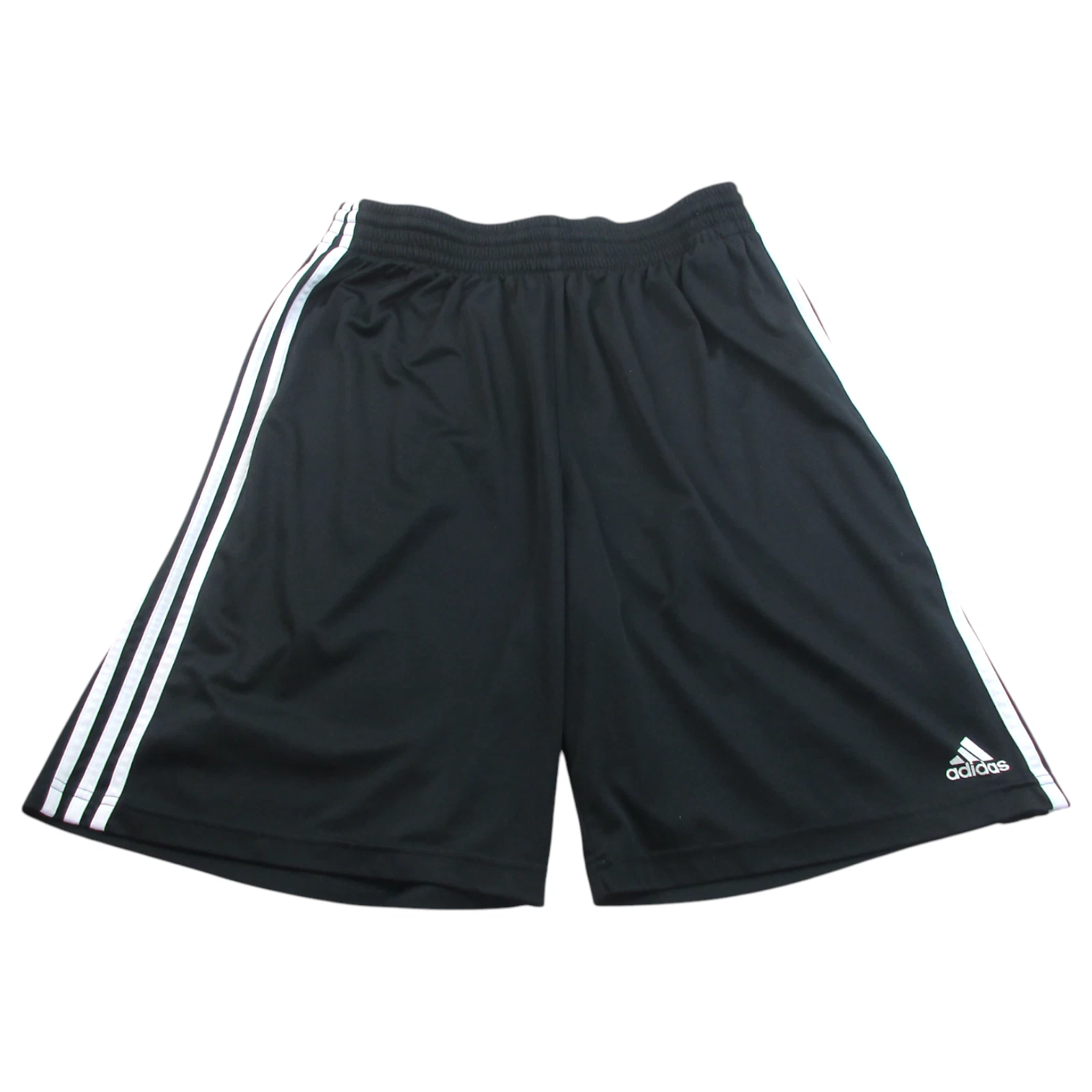 Adidas Climalite Running Shorts Mens Large Black White 3 Stripes Gym Training