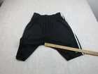 Adidas Climalite Running Shorts Mens Large Black White 3 Stripes Gym Training