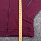 Adidas Fleece Hoodie Adult Size Small Maroon Red Full Zip Sweatshirt Logo