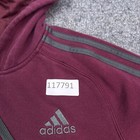 Adidas Fleece Hoodie Adult Size Small Maroon Red Full Zip Sweatshirt Logo