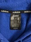 Adidas Hooded Fleece Hoodie Royal Blue Sweatshirt Men s Size Medium