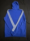 Adidas Hooded Fleece Hoodie Royal Blue Sweatshirt Men s Size Medium