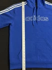 Adidas Hooded Fleece Hoodie Royal Blue Sweatshirt Men s Size Medium