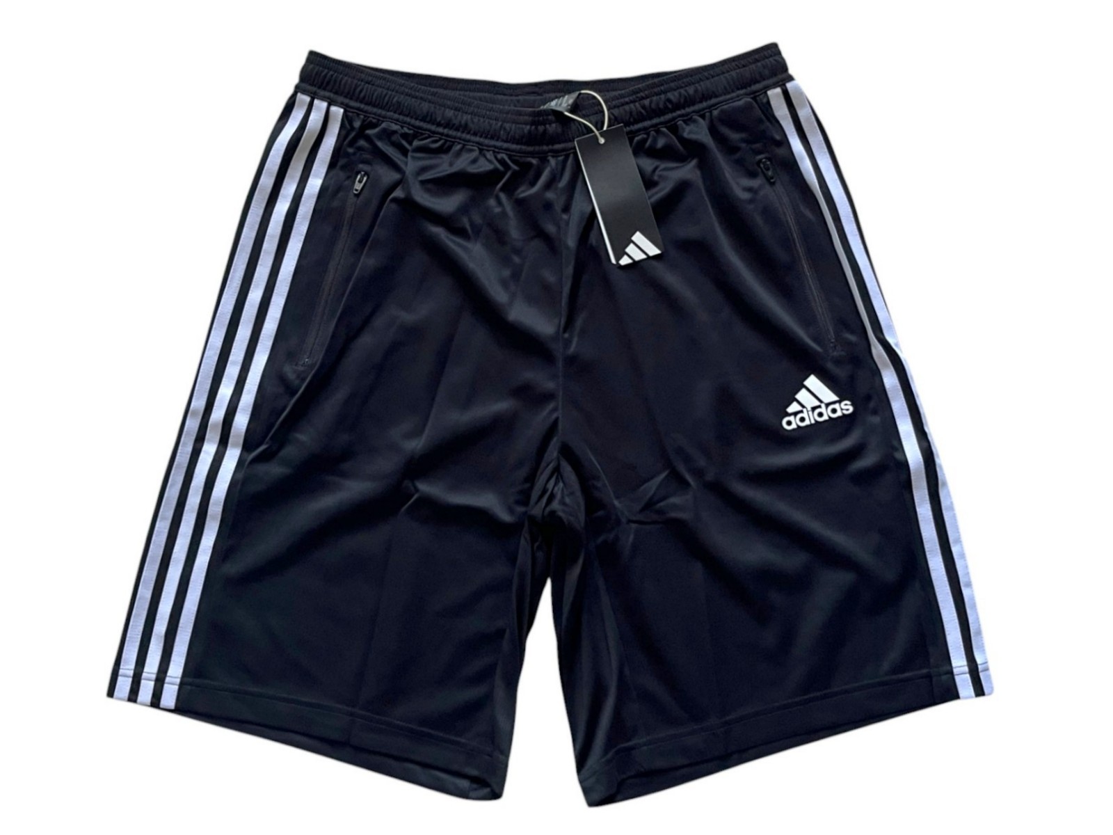 Adidas Mens L Black/ White 9" Aeroready Designed to Move Training Shorts H20839