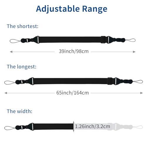 Adjustable iPad Binocular Camera Strap  Comfortable Shoulder Strap Nylon Neck Lanyard for iPad/Samsung Tablet Case Crossbody Laptop Luggage Bag Black