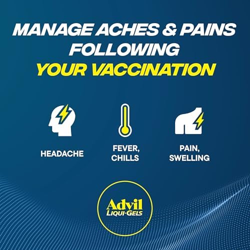 Advil Liqui Gels Pain Reliever and Fever Reducer  Pain Medicine for Adults with Ibuprofen 200mg for Headache  Backache  Menstrual Pain and Joint Pain Relief   200 Liquid Filled Capsules