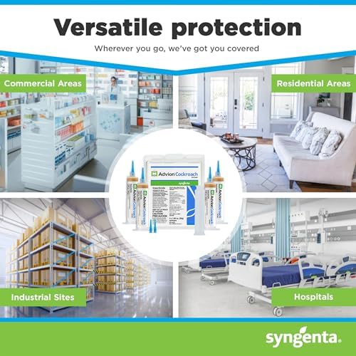 Advion Cockroach Gel Bait  4 Tubes x 30 Grams  1 Plunger and 2 Tips  German Roach Insect Pest Control  Indoor and Outdoor Use  Roach Killer Gel for American  German and Other Major Cockroach Species