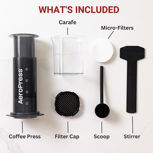 AeroPress Original XL Coffee Press  All in One Large French Press  Pour Over & Espresso Style Manual Brewer  2 Min Brew for Less Bitterness  More Flavor  Portable Coffee Maker  Travel & Camping