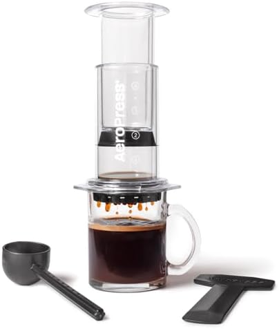 AeroPress Original XL Coffee Press  All in One Large French Press  Pour Over & Espresso Style Manual Brewer  2 Min Brew for Less Bitterness  More Flavor  Portable Coffee Maker  Travel & Camping