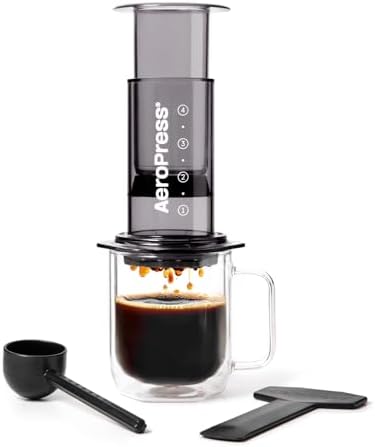 AeroPress Original XL Coffee Press  All in One Large French Press  Pour Over & Espresso Style Manual Brewer  2 Min Brew for Less Bitterness  More Flavor  Portable Coffee Maker  Travel & Camping