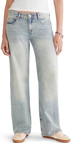 Aeropostale Womens Low Rise Baggy Wide Leg Jean