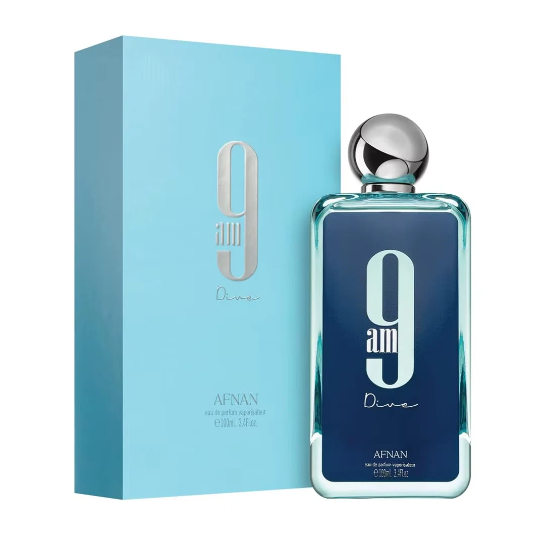 Afnan 9AM Dive Eau de Parfum 100ml 3 4oz Fresh Aquatic Unisex Fragrance