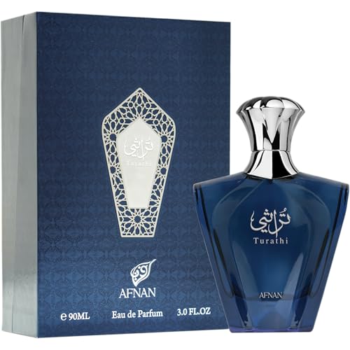 Afnan Turathi Blue Eau de Parfum Spray for Men  3 0 Fl  Oz