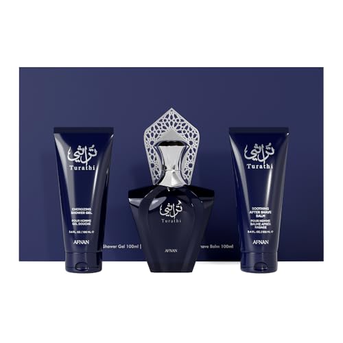 Afnan Turathi Blue Eau de Parfum Spray for Men  3 0 Fl  Oz