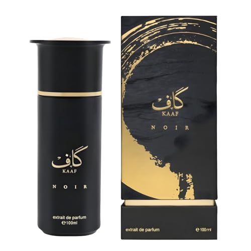 Ahmed Al Maghribi Kaaf Noir Extrait De Parfum 3 4 Oz   Luxury Unisex Long Lasting Perfume for Men & Women   Citrus Woody Aromatic Fragrance with Vetiver  Lavender  Musk   Premium Arabic Perfume