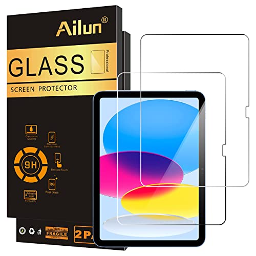 Ailun Screen Protector for iPad 11th A16 2025  11 Inch  / 10th Generation 2022  10 9 Inch   Tempered Glass  Face ID & Apple Pencil Compatible  Ultra Sensitive Case Friendly  2 Pack