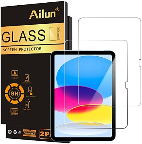 Ailun Screen Protector for iPad Air 11 Inch 2026/2025/2024  8/7/6th Gen M4/M3/M2   iPad Pro 11 inch 2025/2024  6/5th Gen M5/M4  Tempered Glass Face ID Apple Pencil Compatible Case Friendly 2 Pack