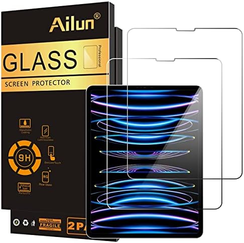 Ailun Screen Protector for iPad Air 11 Inch 2026/2025/2024  8/7/6th Gen M4/M3/M2   iPad Pro 11 inch 2025/2024  6/5th Gen M5/M4  Tempered Glass Face ID Apple Pencil Compatible Case Friendly 2 Pack