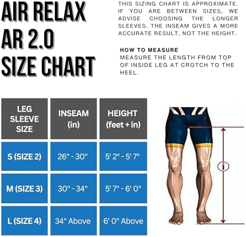 Air Relax AR 2 Professional Compression Boots  FDA Cleared Leg Recovery System  Medical Grade Recovery Boots and Pump  3 Therapy Modes 4 Chambers  for Circulation in Legs and Muscle Relief