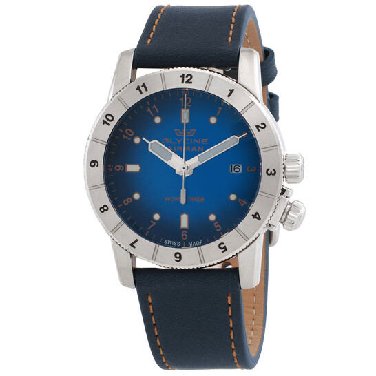 Airman Contemporary Worldtimer Quartz Blue Dial Men s Watch