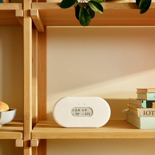 Airthings 2960 View Plus - Monitor de calidad del aire y radón alimentado a batería (PM, CO2, COV, humedad, temperatura, presión)