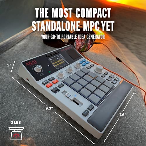 Akai Professional MPC Sample Standalone Portable Sampler  Sequencer and Effects Processor  with Rechargeable Battery  USB C  Built in Speaker and Microphone