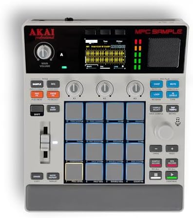 Akai Professional MPC Sample Standalone Portable Sampler  Sequencer and Effects Processor  with Rechargeable Battery  USB C  Built in Speaker and Microphone