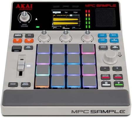Akai Professional MPC Sample Standalone Portable Sampler  Sequencer and Effects Processor  with Rechargeable Battery  USB C  Built in Speaker and Microphone