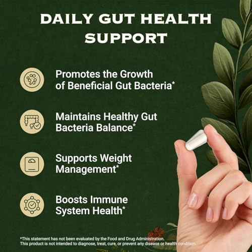Akkermansia Muciniphila Probiotics and Prebiotics   GLP 1 Booster w/Lactobacillus Salivarius   Fiber Supplement Gut Health & Digestive Health   Women Probiotic Akkermansia Light  4